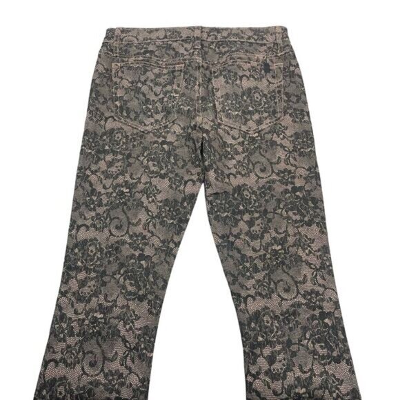 JOE'S JEANS Chantilly Mid Rise Lace Print Skinny Jean 26 Blush - Picture 11 of 12